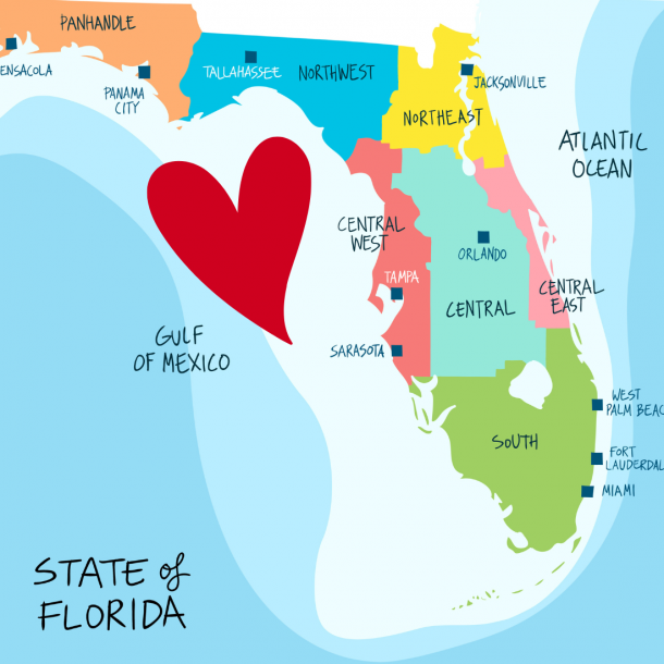 Florida map-travel, tourism, what to do in florida, road trips