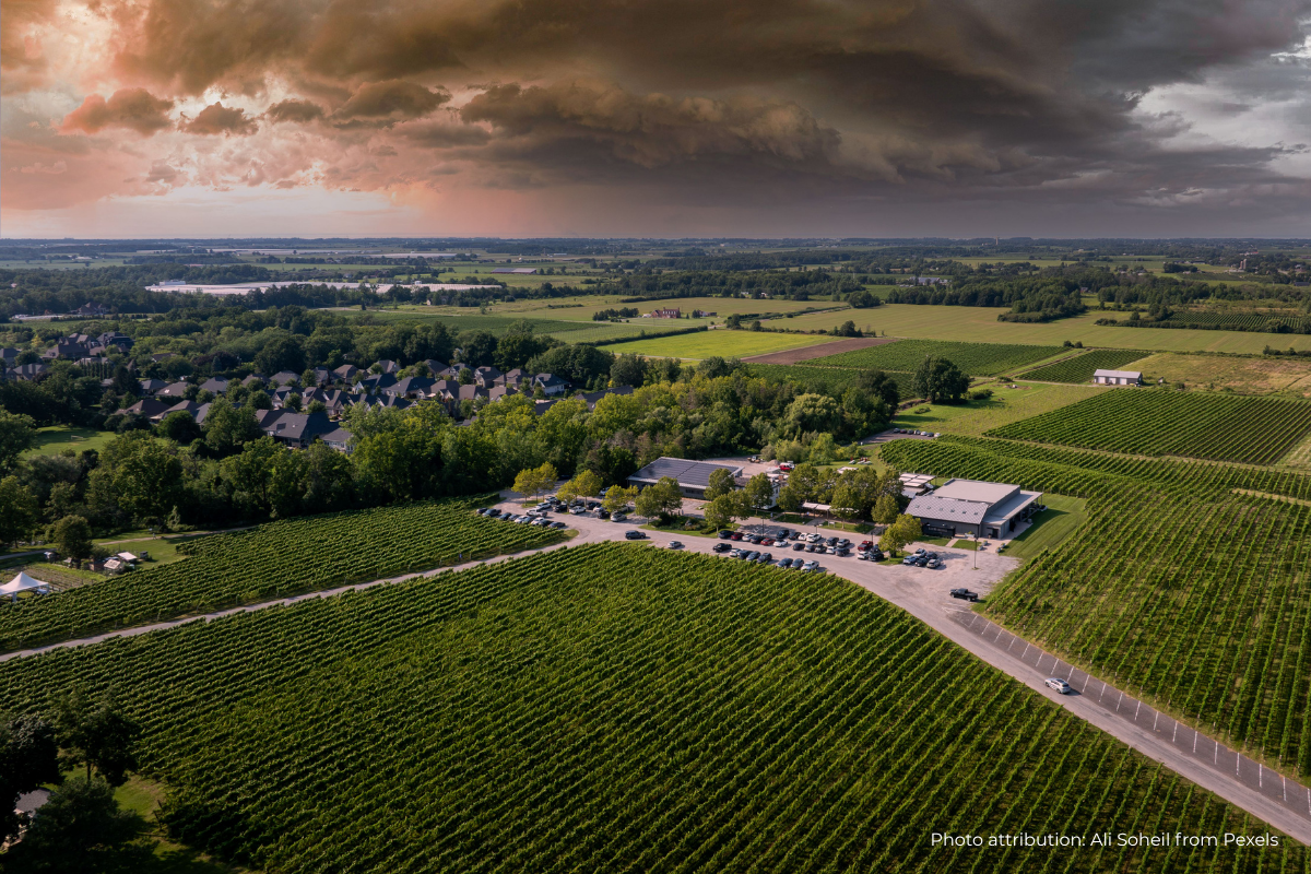 9 aerial view of Niagara on the lake winery